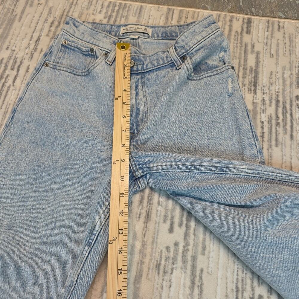 Abercrombie & Fitch Womens Sz 24/00 xs The 90s Straight Ultra High Rise Jeans - Picture 9 of 10